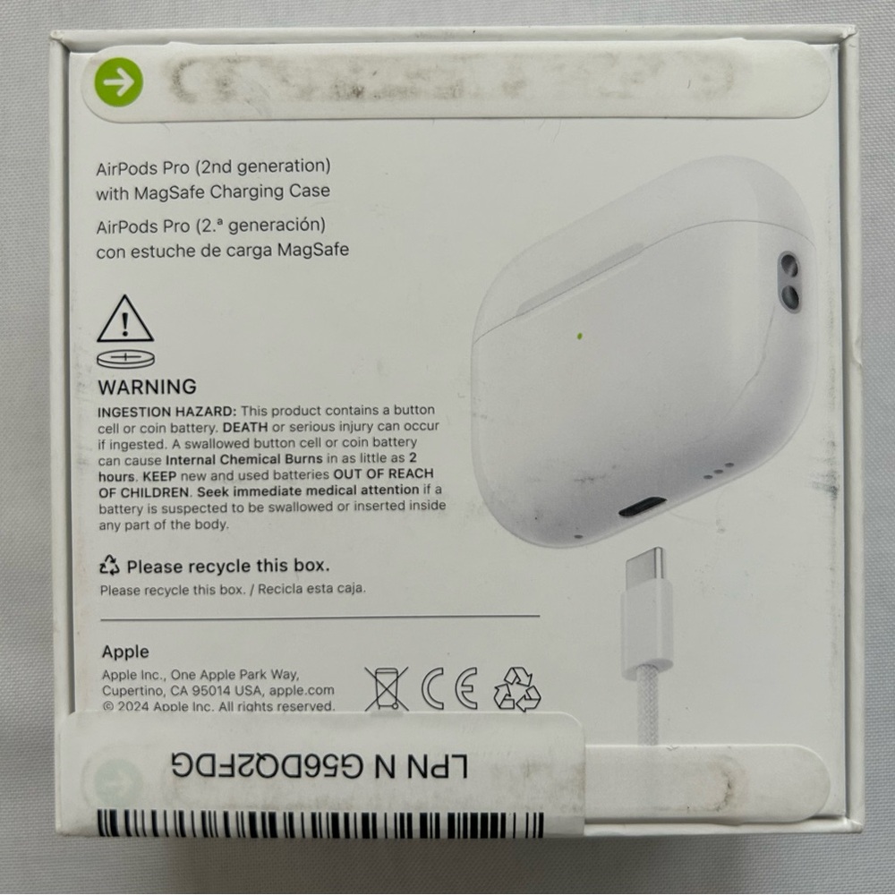 Apple AirPods Pro (2nd Generation) with MagSafe Charging Case - Picture 2 of 7